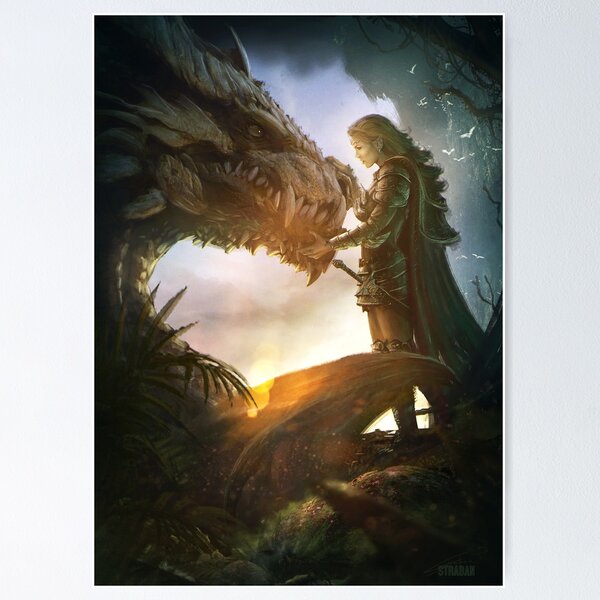 Item preview, Dragon and the Elf Princess designed and sold by straban.