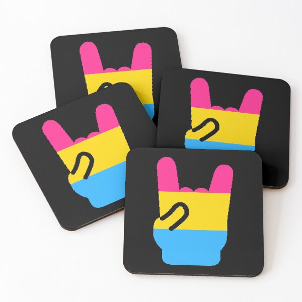 Item preview, Heavy Metal Symbol in Pansexual Pride Flag Colors designed and sold by CaelanPride.