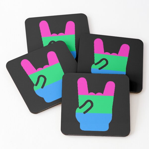 Item preview, Heavy Metal Symbol in Polysexual Pride Flag Colors designed and sold by CaelanPride.