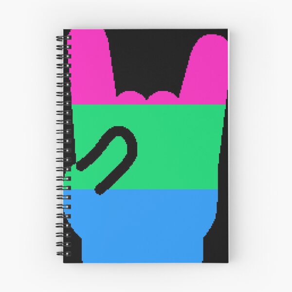 Item preview, Heavy Metal Symbol in Polysexual Pride Flag Colors designed and sold by CaelanPride.