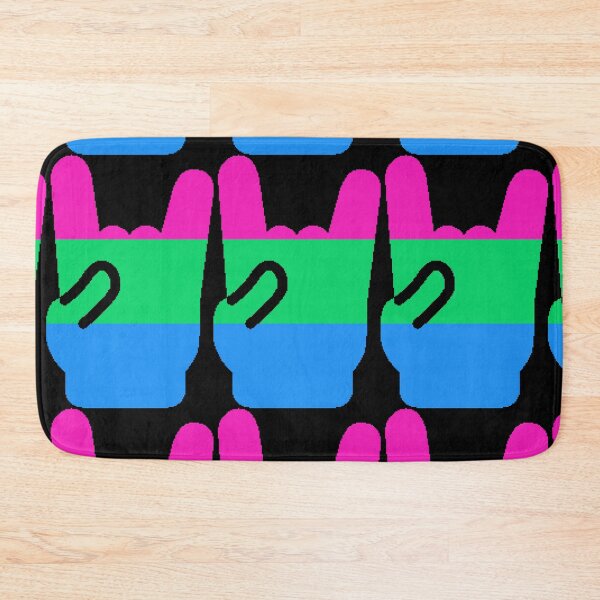 Item preview, Heavy Metal Symbol in Polysexual Pride Flag Colors designed and sold by CaelanPride.