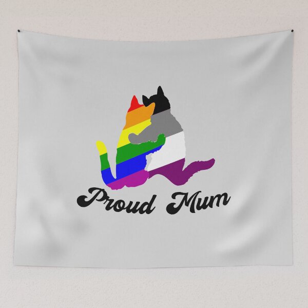 Item preview, PROUD MUM ASEXUAL | PURRIDE LGBTQ PROUD ALLY designed and sold by MagicBoutique.