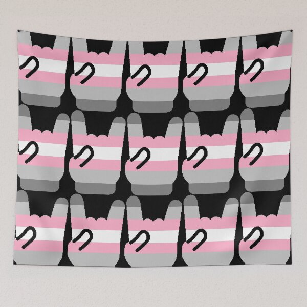 Item preview, Heavy Metal Symbol in Demigirl Pride Flag Colors designed and sold by CaelanPride.