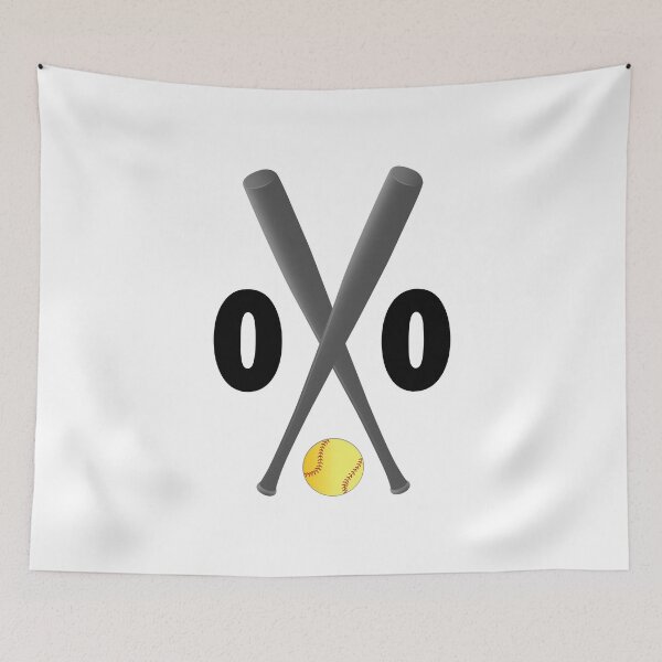 Item preview, Softball number 00 - zero with bats and ball designed and sold by AllShirts21.