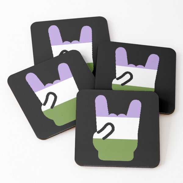 Item preview, Heavy Metal Symbol in Genderodd Pride Flag Colors designed and sold by CaelanPride.