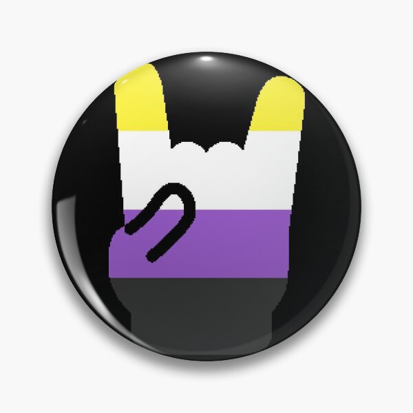 Item preview, Heavy Metal Symbol in Nonbinary Pride Flag Colors designed and sold by CaelanPride.