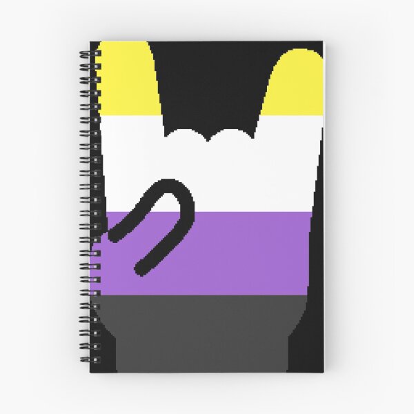 Item preview, Heavy Metal Symbol in Nonbinary Pride Flag Colors designed and sold by CaelanPride.