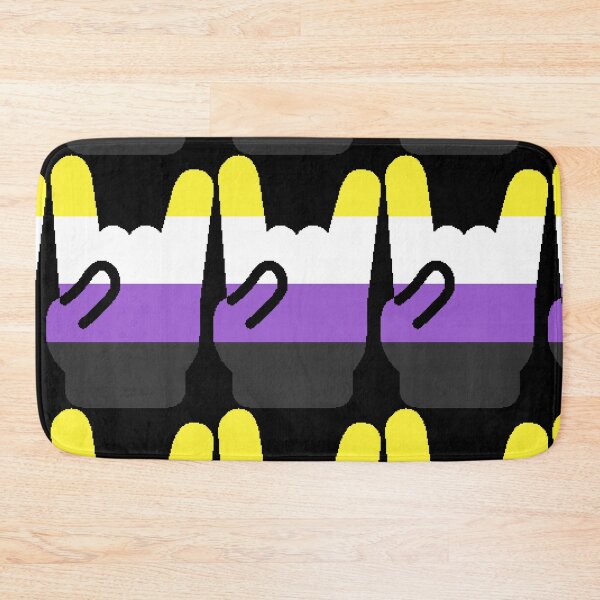 Item preview, Heavy Metal Symbol in Nonbinary Pride Flag Colors designed and sold by CaelanPride.