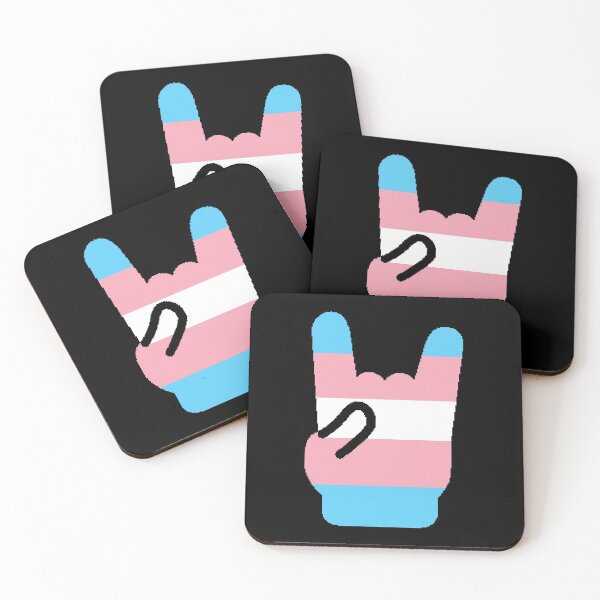 Item preview, Heavy Metal Symbol in Transgender Pride Flag Colors designed and sold by CaelanPride.