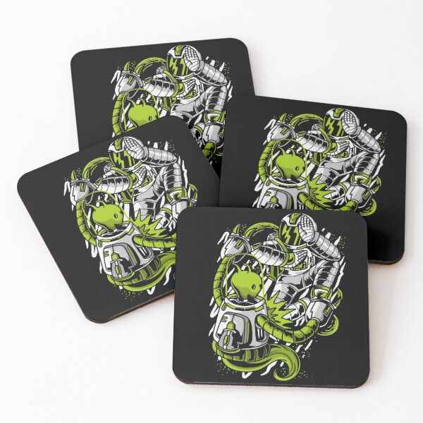 Item preview, Cosmic Fight - Green Alien Monstrum versus Cosmonaut designed and sold by Crapt.