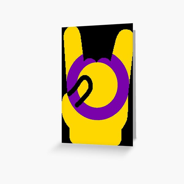 Heavy Metal Symbol In Intersex Pride Flag Colors Greeting Card By Caelanpride Redbubble 5835