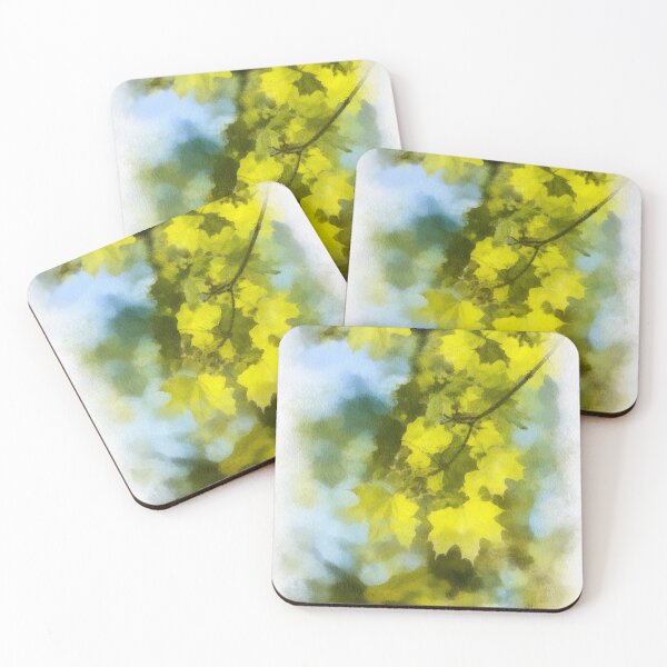 Item preview, Green Maple Leaves. Watercolour Imitation. designed and sold by Veronika2V.