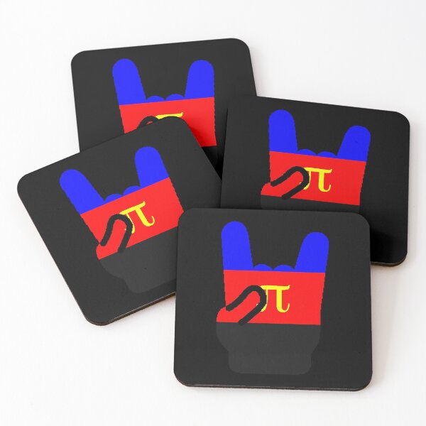 Item preview, Heavy Metal Symbol in Polyamory Pride Flag Colors designed and sold by CaelanPride.