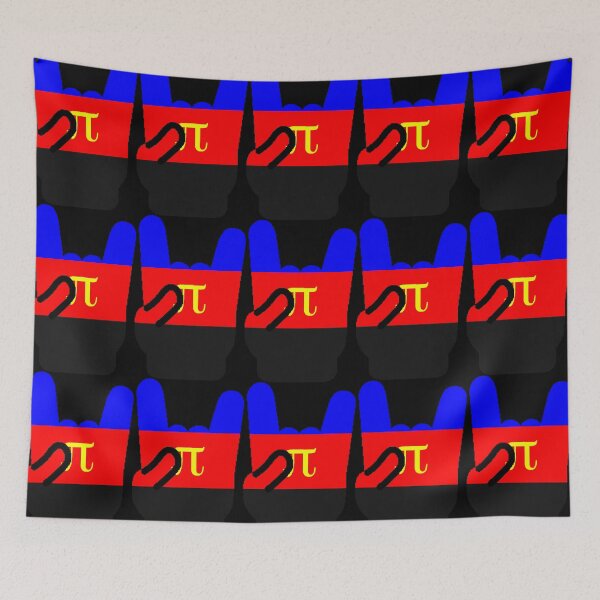 Item preview, Heavy Metal Symbol in Polyamory Pride Flag Colors designed and sold by CaelanPride.