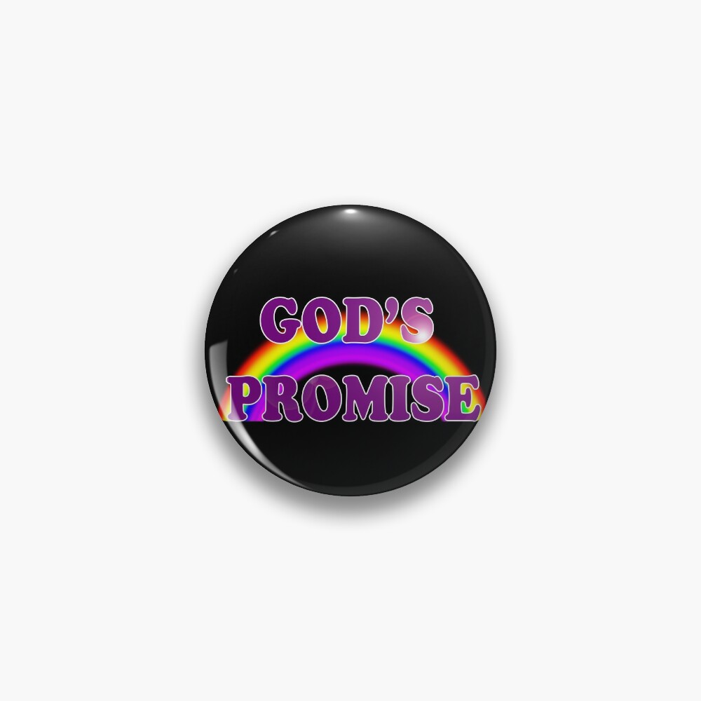 Gods Promise Rainbow Pin For Sale By Deanworld Redbubble 