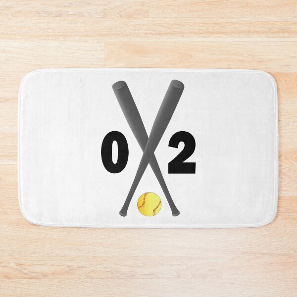 Item preview, Softball number 02 - zero two with bats and ball designed and sold by AllShirts21.