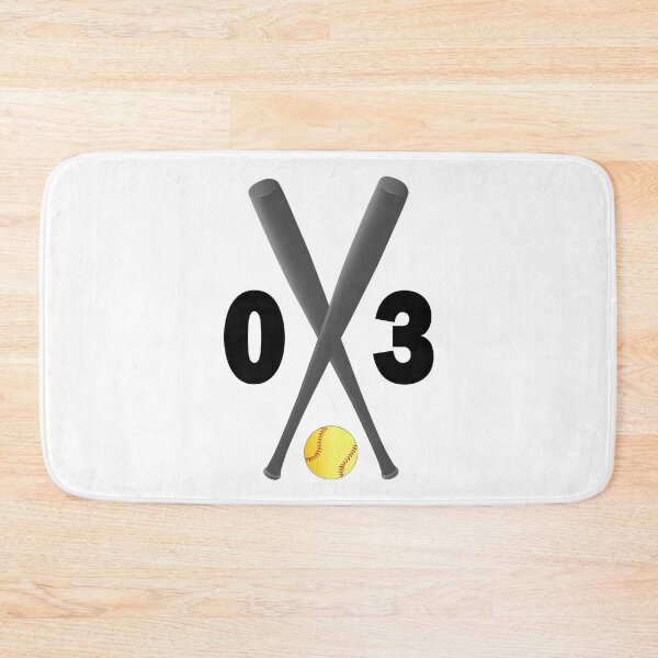 Item preview, Softball number 03 - zero three with bats and ball designed and sold by AllShirts21.