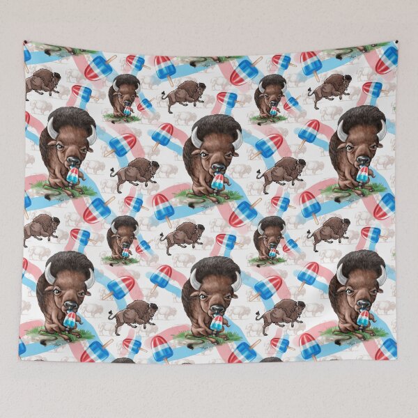 Item preview, Buffalo Pops USA Bison Pattern  designed and sold by MudgeStudios.