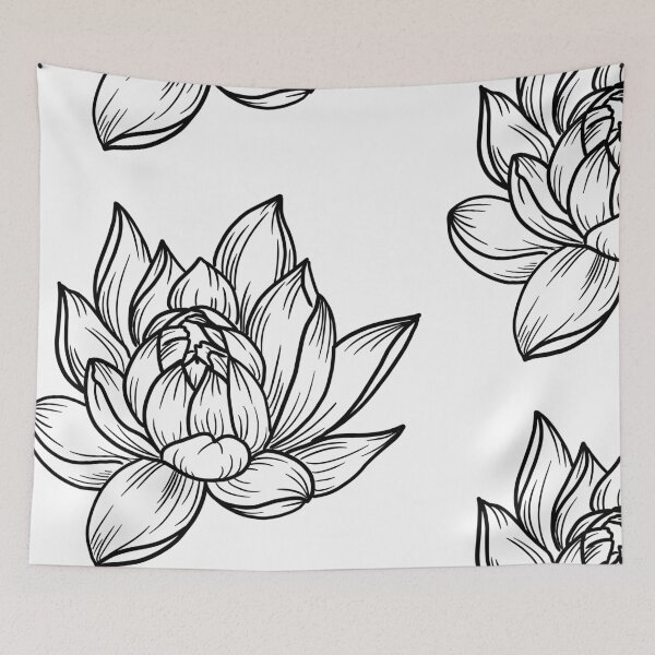 Item preview, Simple lotus flower designed and sold by AmberBernay.