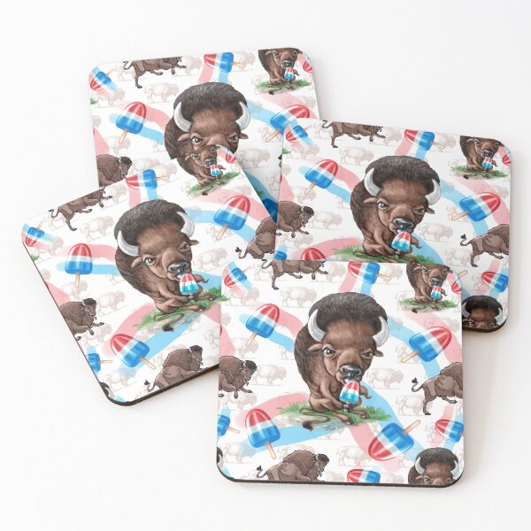 Item preview, Buffalo Pops USA Bison Pattern  designed and sold by MudgeStudios.