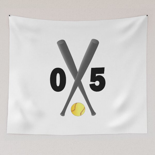 Item preview, Softball number 05 - zero five with bats and ball designed and sold by AllShirts21.