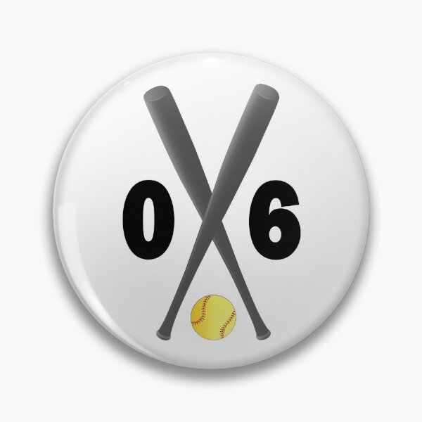 Item preview, Softball number 06 - zero six with bats and ball designed and sold by AllShirts21.