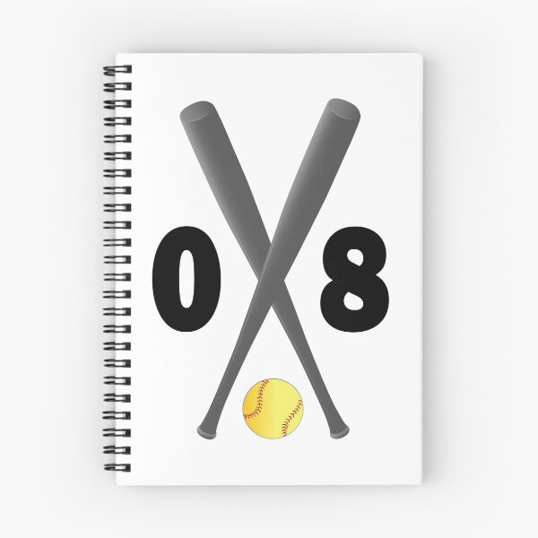 Item preview, Softball number 08 - zero eight with bats and ball designed and sold by AllShirts21.