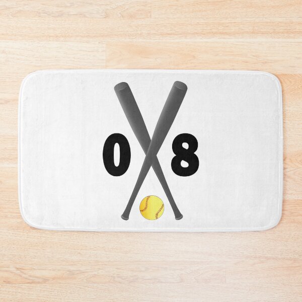 Item preview, Softball number 08 - zero eight with bats and ball designed and sold by AllShirts21.