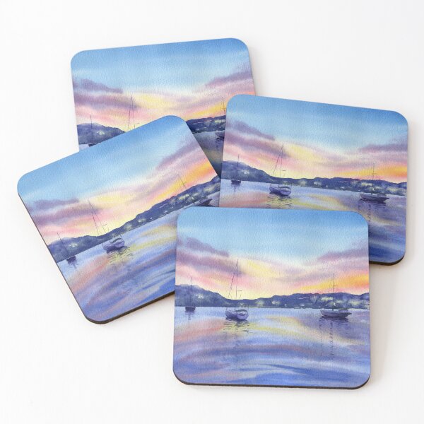 Item preview, Anchor watch Watercolor seascape designed and sold by Tatti-arts.