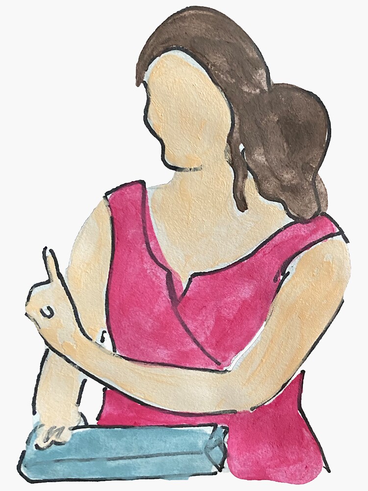 Girl You Wish You Hadn't Started a Conversation With at a Party Watercolor by jordynkruse14