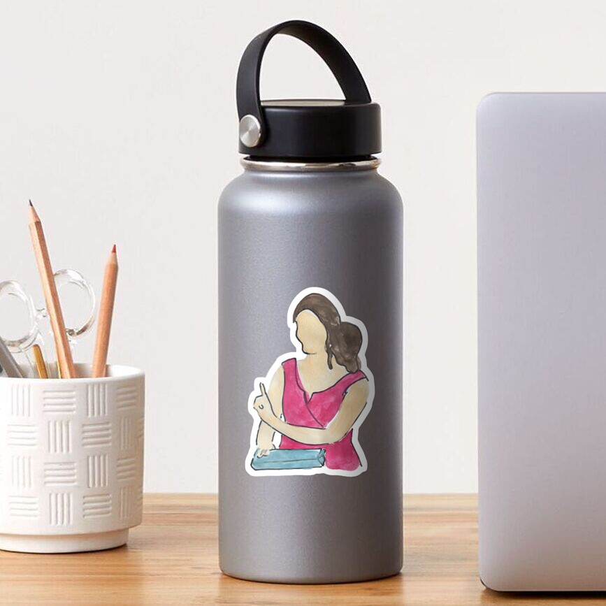 Girl You Wish You Hadn't Started a Conversation With at a Party Watercolor Sticker
