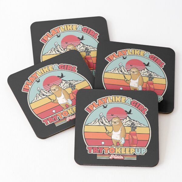 Item preview, Golf Sloth Product. Retro I Play Like A Girl Try To Keep Up Print designed and sold by PackAPunch.