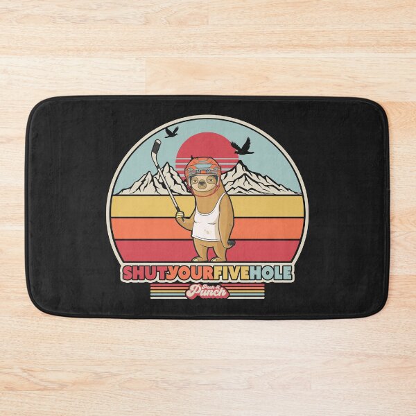 Item preview, Ice Hockey Sloth Product. Retro Style Shut Your Five Hole Print designed and sold by PackAPunch.