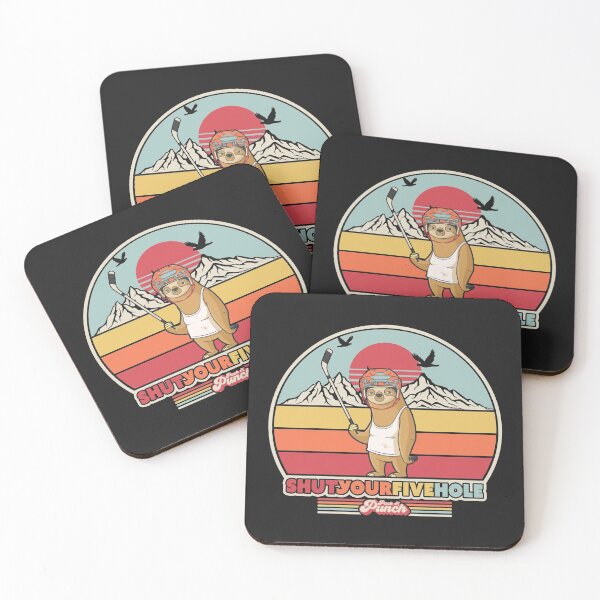 Item preview, Ice Hockey Sloth Product. Retro Style Shut Your Five Hole Print designed and sold by PackAPunch.
