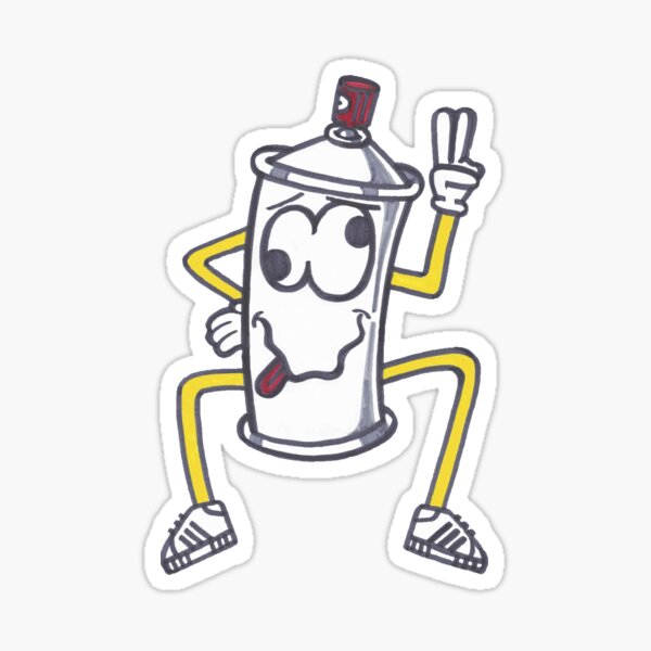 "Fun Spray Paint Emoji" Sticker for Sale by subjectmatter Redbubble