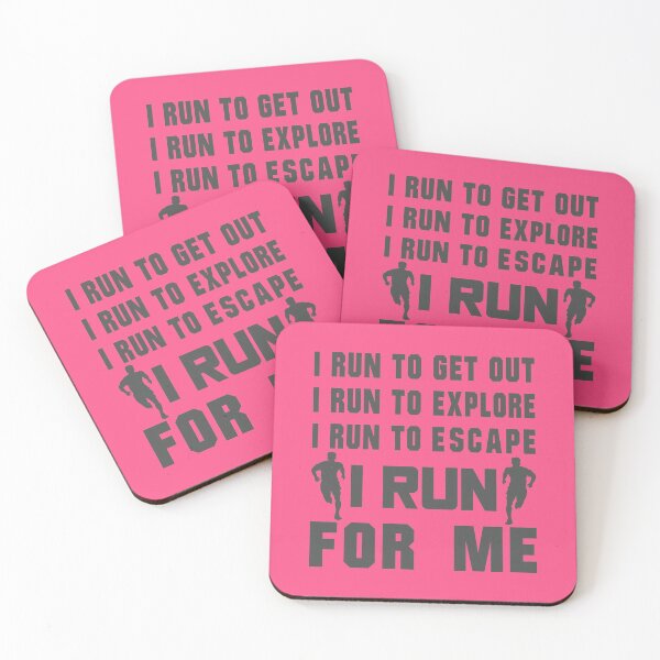 Item preview, I Run To Get Out, I Run To Explore, I Run To Escape, I Run For Me - Funny Running Quotes -  Black, Pink, Gray, White - Marathoner Gift, Runner's Gift, Running Gift designed and sold by RaceRunnerz-.
