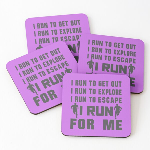 Item preview, I Run To Get Out, I Run To Explore, I Run To Escape, I Run For Me - Funny Running Quotes -  Black, Magenta, Gray, White - Marathoner Gift, Runner's Gift, Running Gift designed and sold by RaceRunnerz-.