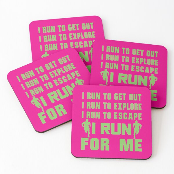 Item preview, I Run To Get Out, I Run To Explore, I Run To Escape, I Run For Me - Funny Running Quotes -  Green, Pink, Gray, White - Marathoner Gift, Runner's Gift, Running Gift designed and sold by RaceRunnerz-.