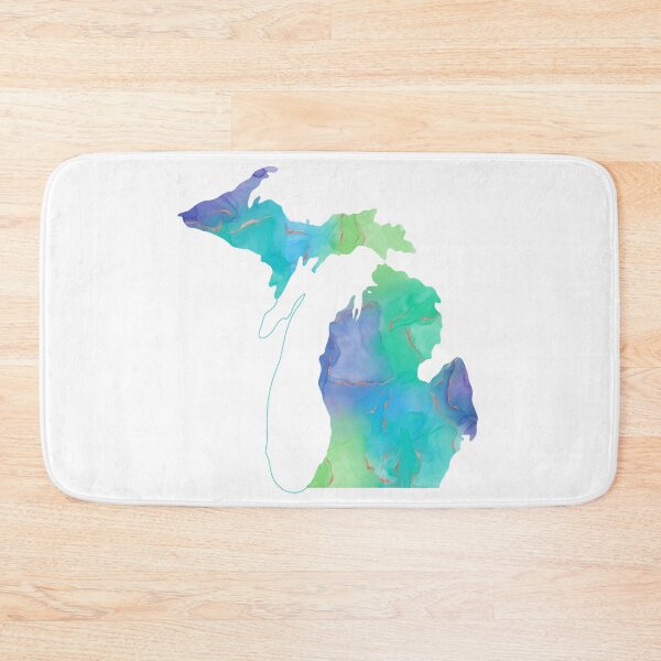 Item preview, Michigan in Alcohol Ink with Lake Michigan designed and sold by BellaLouDesigns.