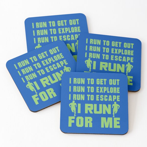 Item preview, I Run To Get Out, I Run To Explore, I Run To Escape, I Run For Me - Funny Running Quotes -  Green, Cobalt Blue, Gray, White - Marathoner Gift, Runner's Gift, Running Gift designed and sold by RaceRunnerz-.
