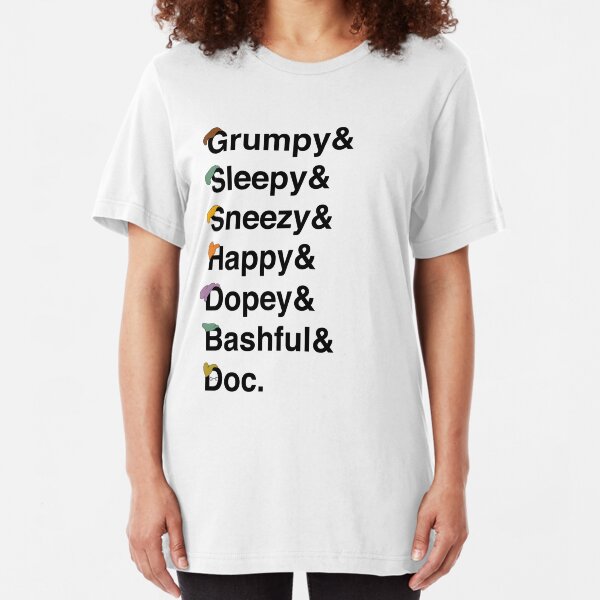 Snow White Seven Dwarfs Sneezy Disney Boys Kids Youth Teen Crew Neck Tee T-Shirt