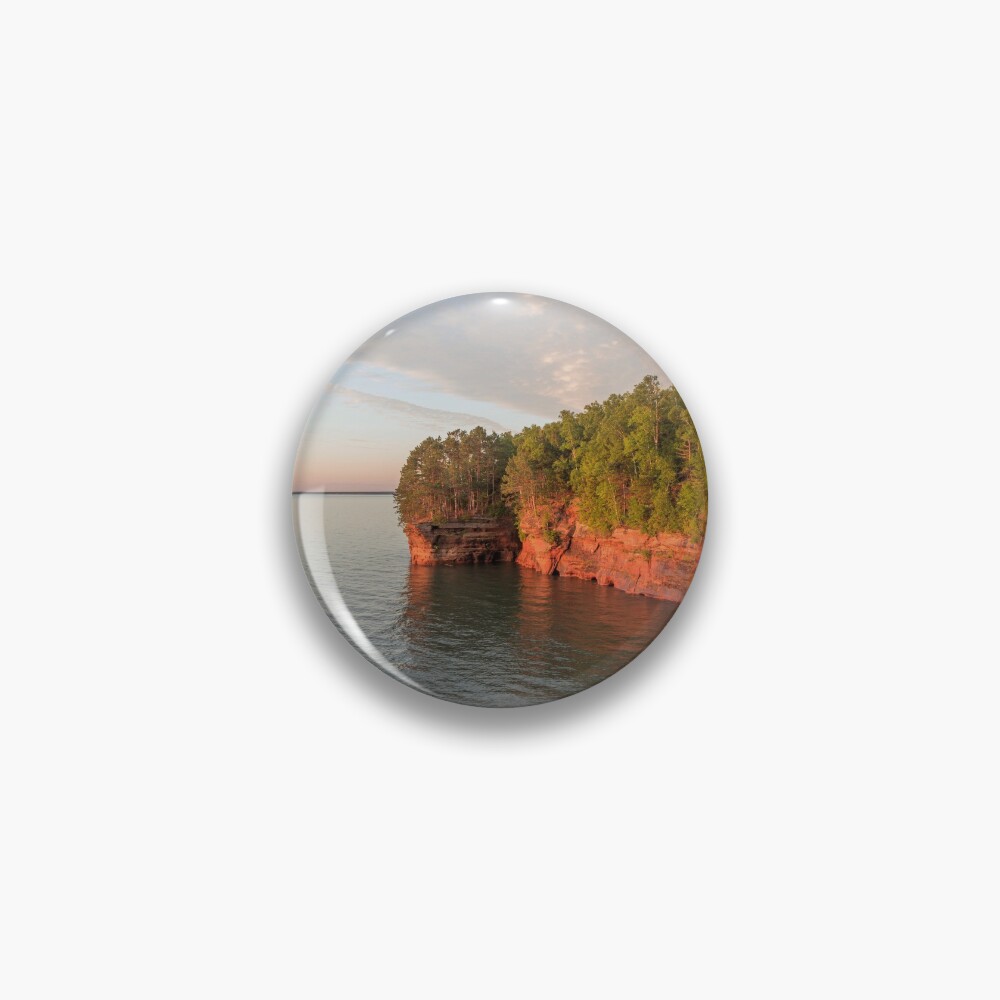 Golden Hour Above Lake Superior Caves Pin