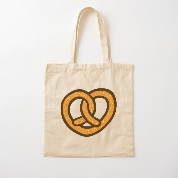 I Heart Pretzels Pattern Cotton Tote Bag