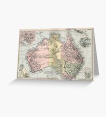 Vintage Map of Australia (1891) Greeting Card