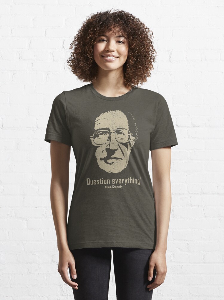 Alternate view of Noam Chomsky Question Everything (distressed) Essential T-Shirt