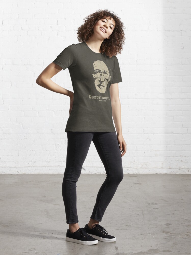 Alternate view of Noam Chomsky Question Everything (distressed) Essential T-Shirt
