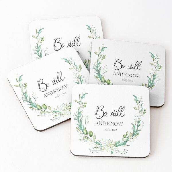Item preview, PSALM 46, be still and know in green crown designed and sold by latiendadearyam.