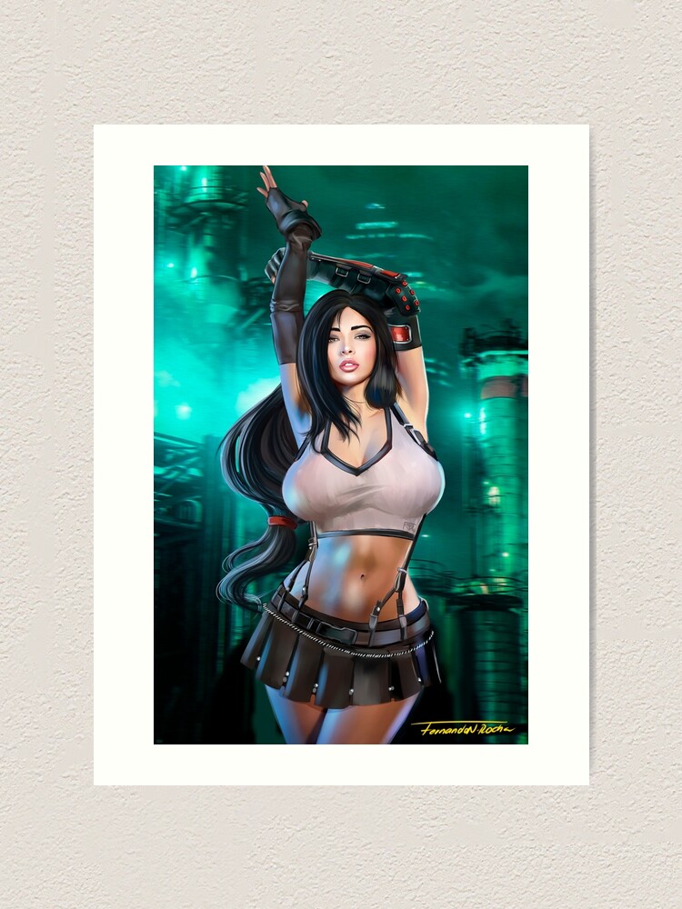 tifa lockhart ffvii remake art print by killbiro redbubble redbubble