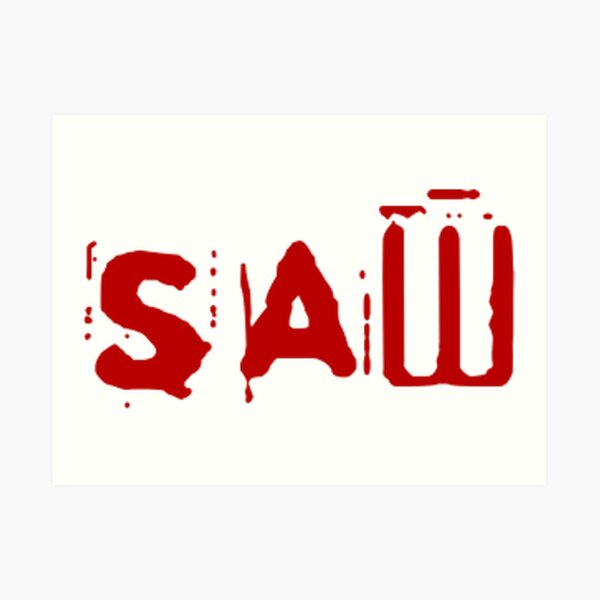 "Saw movie logo horror" Art Print by Allthingshorror Redbubble