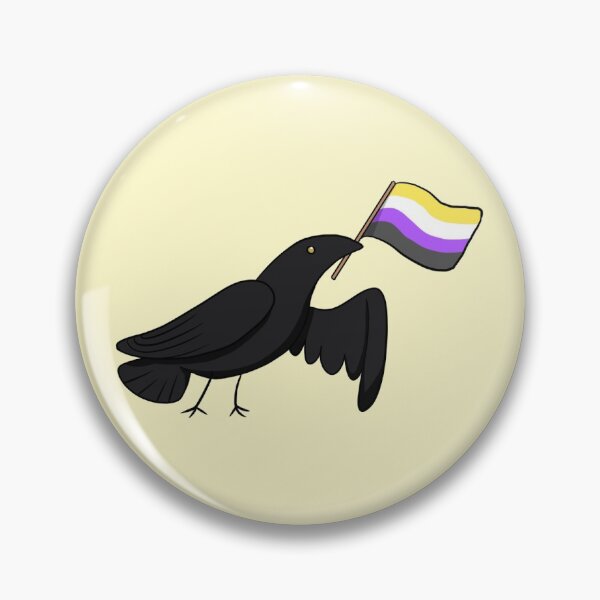 Pride Corvids - Nonbinary Pin